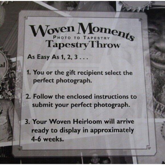 New Customized Photo Throw Woven Afghan Tapestry Blanket Baby Wedding Pet Kids - Picture 3 of 3